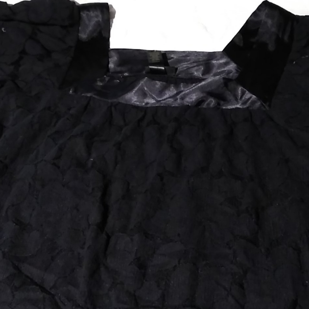 Lane Bryant black lace blouse